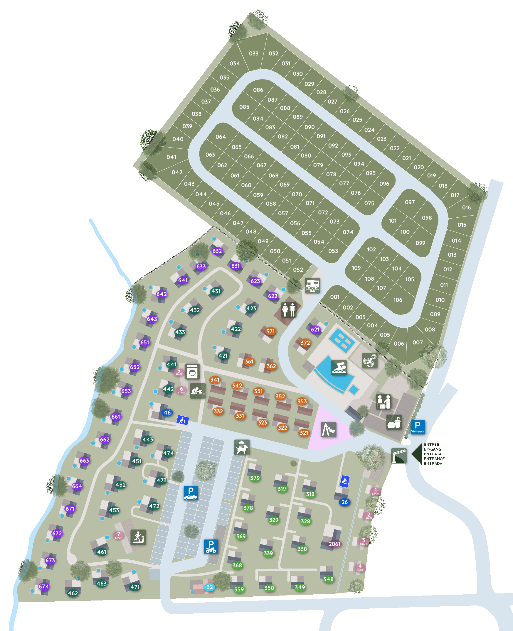 Plan du camping Porto-Vecchio